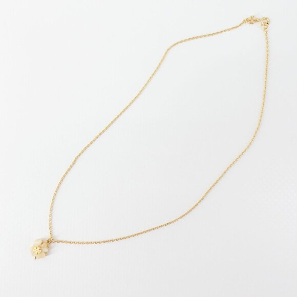 Tory Burch Resin Clover Necklace Ivory OS - Picture 8 of 10
